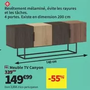 Meuble Tv Canyon offre à 149,99€ sur Conforama