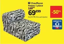 Chauffeuse Happy 1 Place offre à 69,99€ sur Conforama