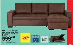 Canapé D'angle Convertible Myron offre à 599,99€ sur Conforama