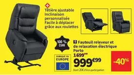 Fauteuil Releveur Et De Relaxation Électrique offre à 999,99€ sur Conforama