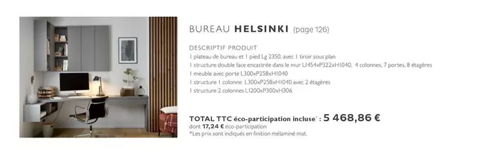 Bureau Helsinki offre à 5468,86€ sur Cuisines Schmidt