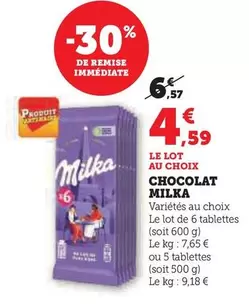 Milka - Chocolat offre à 4,59€ sur Hyper U