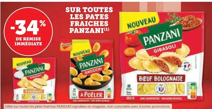 Panzani - Sur Toutes Les Pates Fraiches offre sur U Express