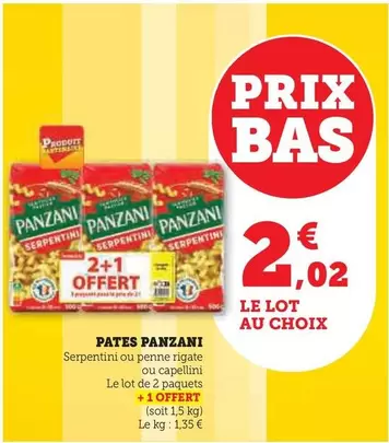 Panzani - Pates offre à 2,02€ sur U Express