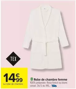 Tex - Robe De Chambre Femme offre à 14,99€ sur Carrefour Contact