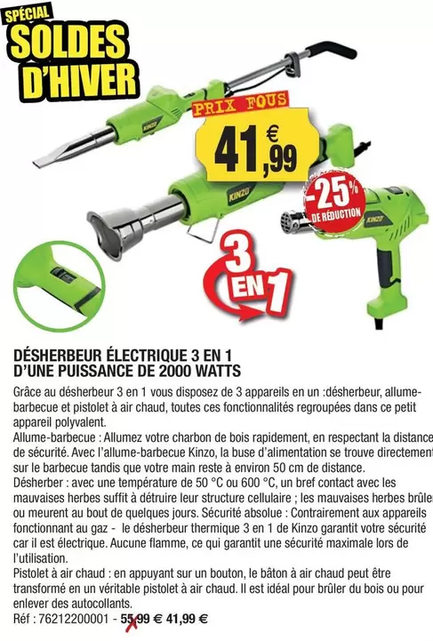 Kinzo - 3 En 7 offre à 41,99€ sur Outiror