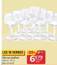 Verres Ballon offre à 6,79€ sur Gifi