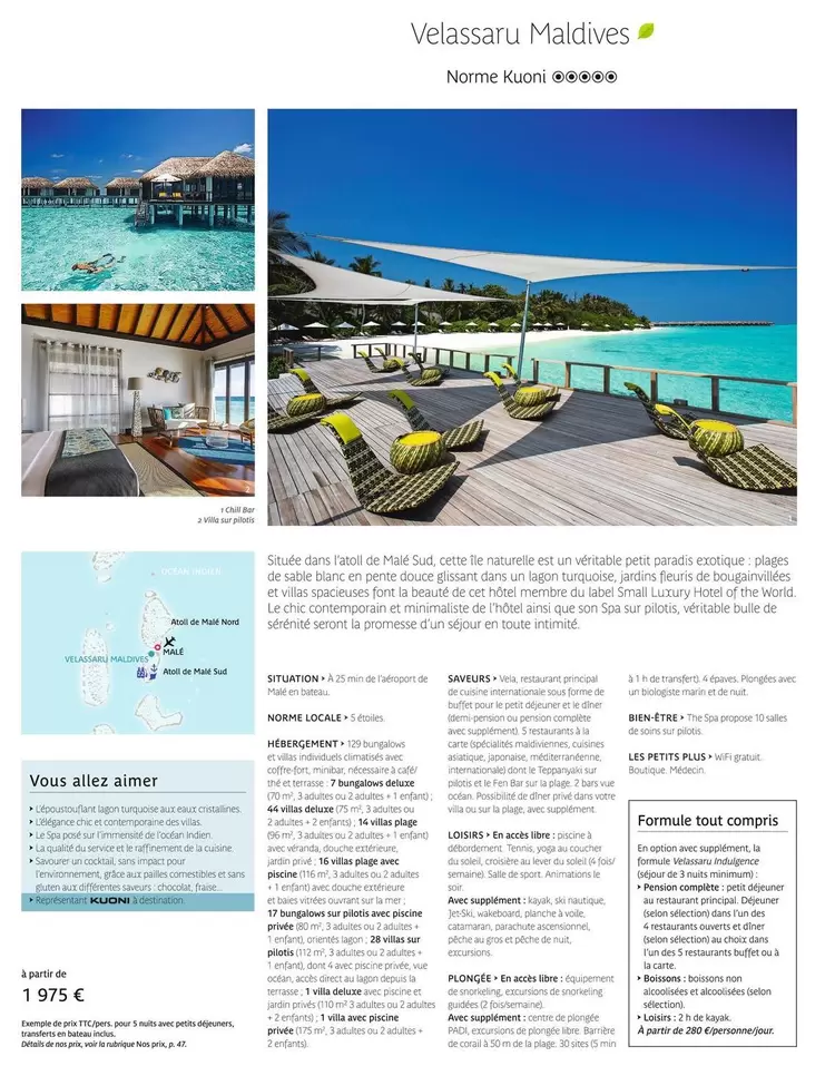  Velassaru Maldives offre à 1975€ sur Salaün Holidays