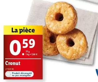 Cronut offre à 0,59€ sur Lidl