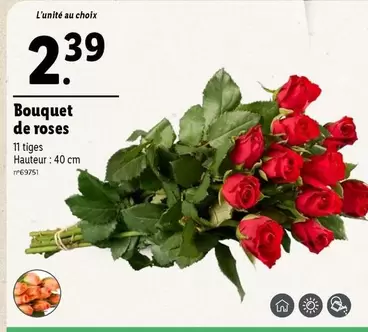 Bouquet De Roses offre à 2,39€ sur Lidl