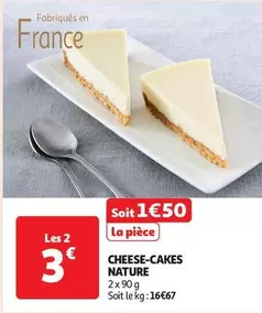 Cheese-cakes Nature offre à 1,5€ sur Auchan Hypermarché