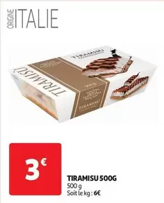 Tiramisu offre à 3€ sur Auchan Hypermarché