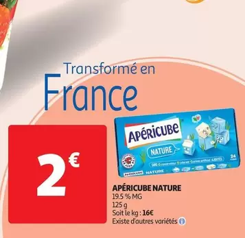 Apericube Nature offre à 2€ sur Auchan Supermarché