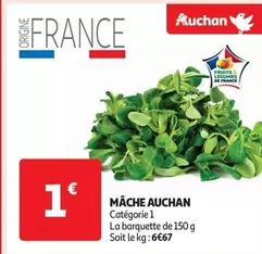 Auchan - Mâche offre à 1€ sur Auchan Supermarché