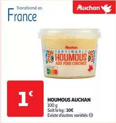 Auchan - Houmous offre à 1€ sur Auchan Supermarché