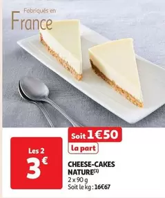 Cheese-cakes Nature offre à 1,5€ sur Auchan Supermarché