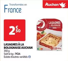 Auchan - Lasagnes À La Bolognaise offre à 2,5€ sur Auchan Supermarché