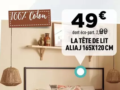 La Tête De Lit Aliaj 165x120 Cm offre à 49€ sur Centrakor