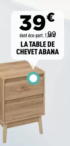 La Table De Chevet Abana offre à 39€ sur Centrakor