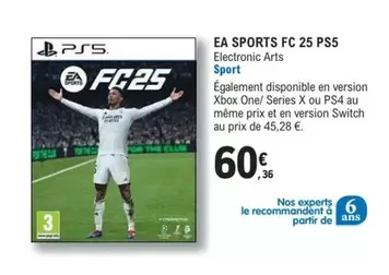 Switch - Ea Sports Fc 25 Ps5 offre à 60,36€ sur E.Leclerc Espace Culturel