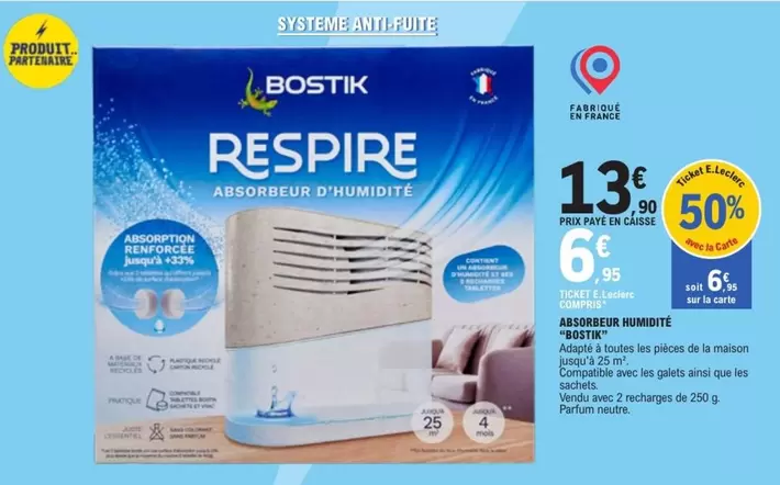 Bostik - Absorbeur Humidité offre à 13,9€ sur E.Leclerc