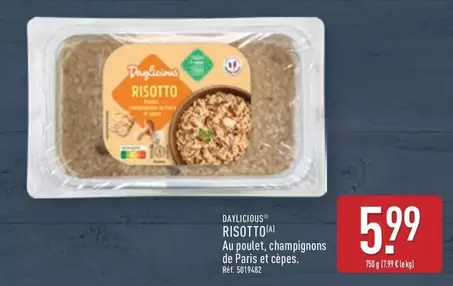 Daylicious - Risotto offre à 5,99€ sur Aldi