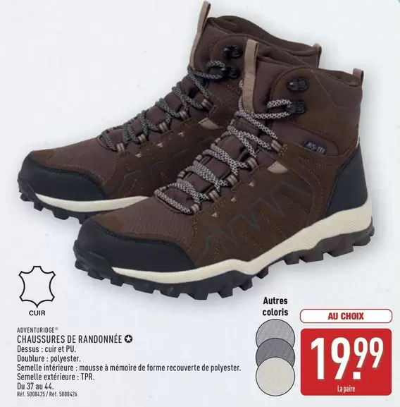 Chaussures De Randonnée offre à 19,99€ sur Aldi