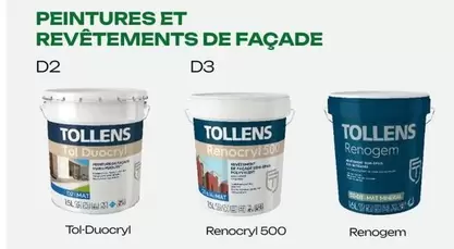 Tollens - Peintures Revetements De Facade offre sur Zolpan