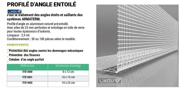 Profilè D'angle Entoile offre sur Zolpan