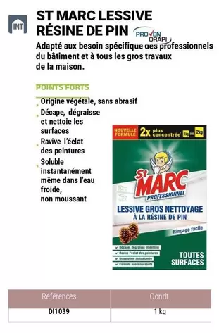 St Marc - Lessive Resine De Pin offre sur Zolpan