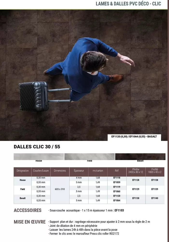 Dalles Clic 30/55 offre sur Zolpan