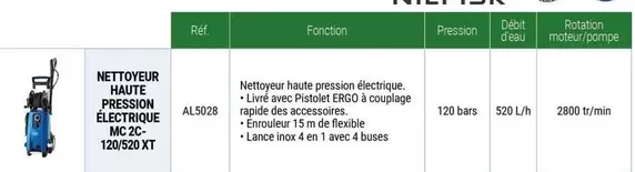 Nilfisk - Nettoyeur Haute Pression Électrique MC 2C-120/520 XT offre sur Zolpan