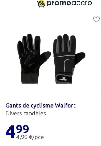 Gants De Cyclisme Walfort Divers Modeles offre à 4,99€ sur Action