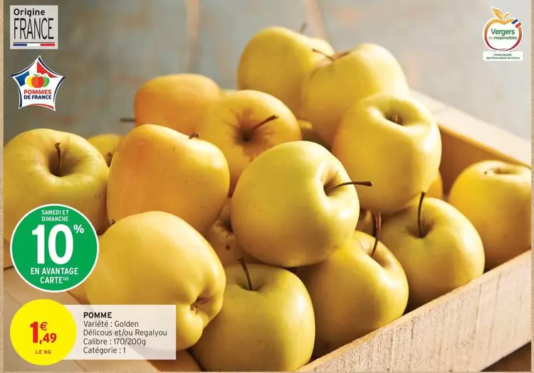 Pomme offre à 1,49€ sur Intermarché Express