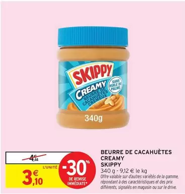 Skippy - Beurre De Cacahuètes Creamy offre à 3,1€ sur Intermarché Contact