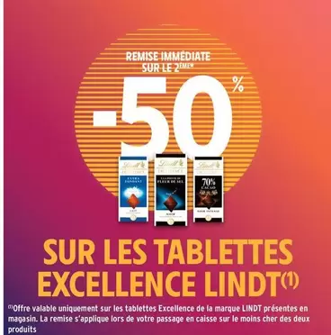 Lindt - Sur Les Tablettes Excellence offre sur Intermarché Contact