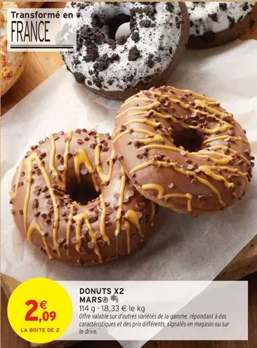 Donuts X2 offre à 2,09€ sur Intermarché