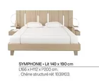 Symphonie Lit 140 X 190 Cm offre sur Gautier