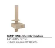 Symphonie Chevet Lambris Tiroir offre sur Gautier