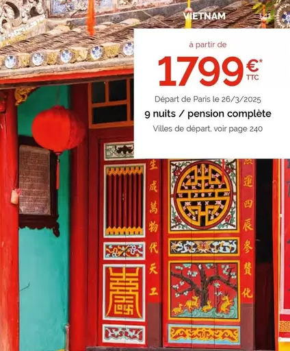 Vietnam  offre à 1799€ sur Fram