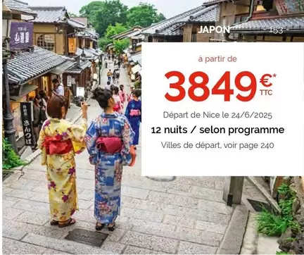 Japon  offre à 3849€ sur Fram