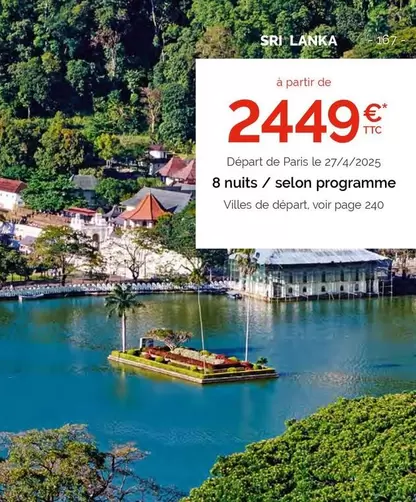 Sri Lanka offre à 2449€ sur Fram