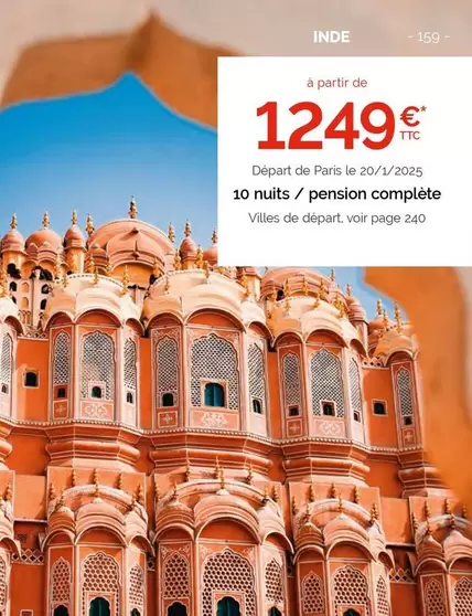 Inde  offre à 1249€ sur Fram