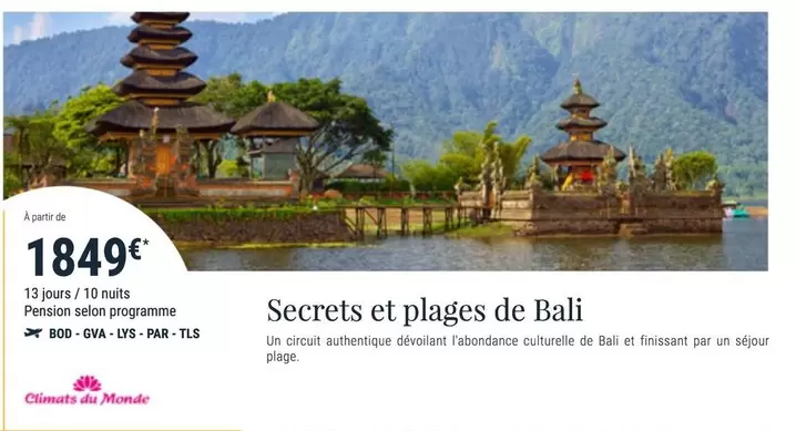 Secrets Et Plages De Bali offre à 1849€ sur Prêt à partir