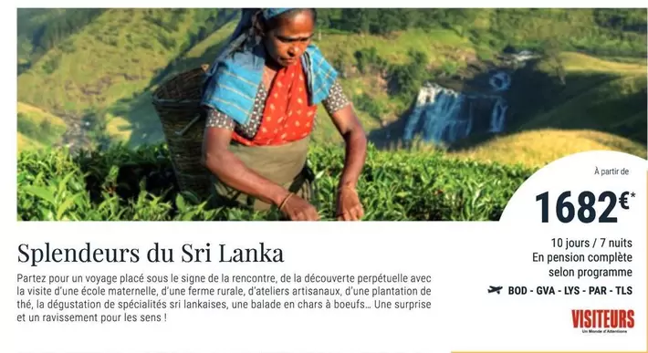 Splendeurs Du Sri Lanka offre à 1682€ sur Prêt à partir