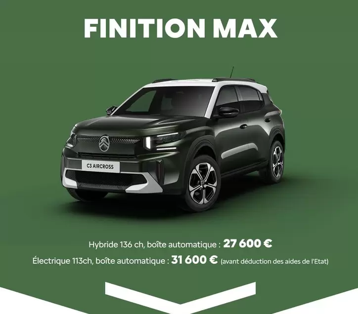 Citroën - C3 Aircross offre à 27600€ sur Citroën