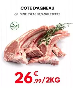 Cote D'Agneau offre à 26,99€ sur Hmarket