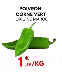 Poivron Corne Vert offre à 1,19€ sur Hmarket