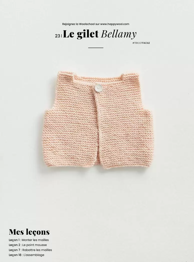 Phildar - Le Gilet Bellamy offre sur Phildar