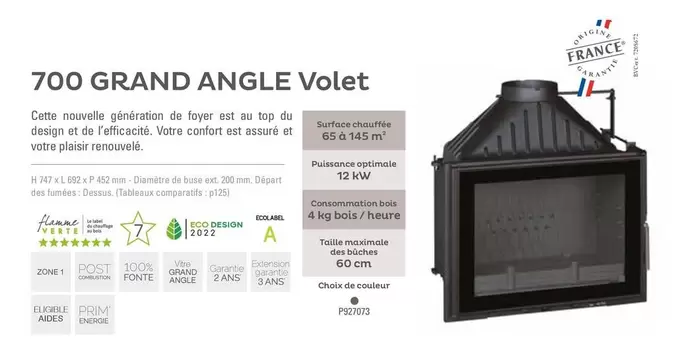 700 Grand Angle Volet offre sur Invicta